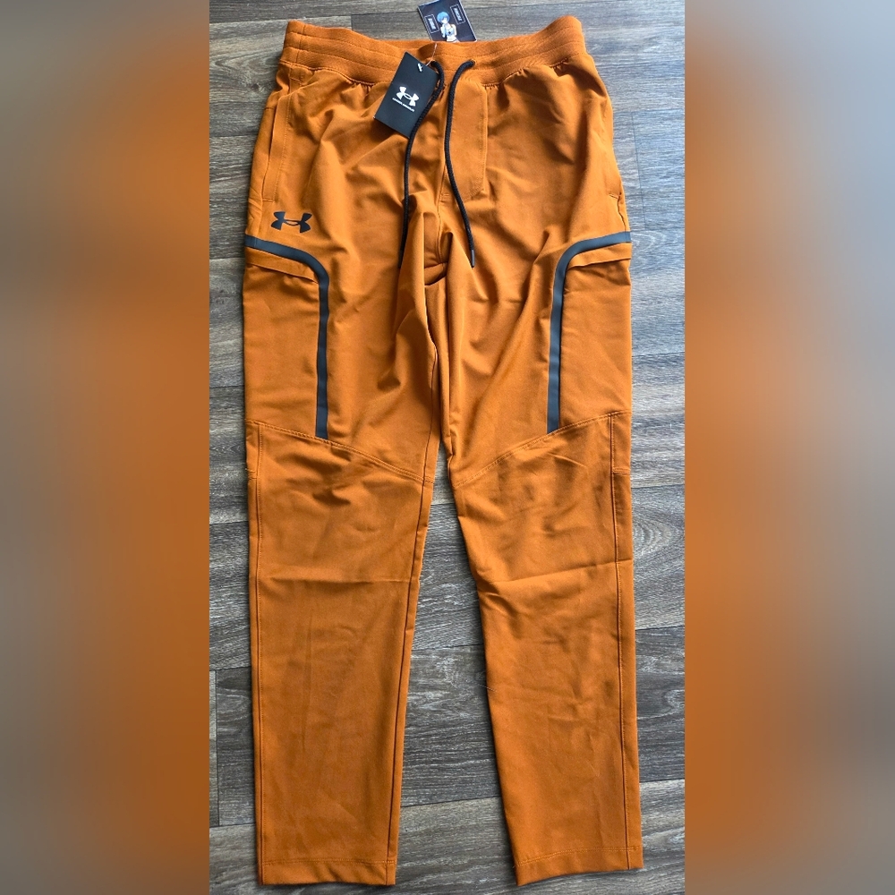 Under Armour UA Rust Orange Jogger Pants Large